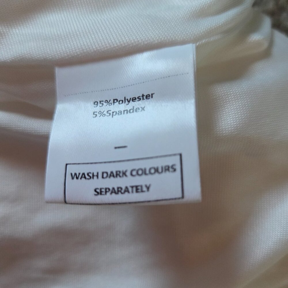 Cottagecore Dress Lg Cream Romantic Empire Waist Puff Sleeves Lined Square Neck - Picture 7 of 9
